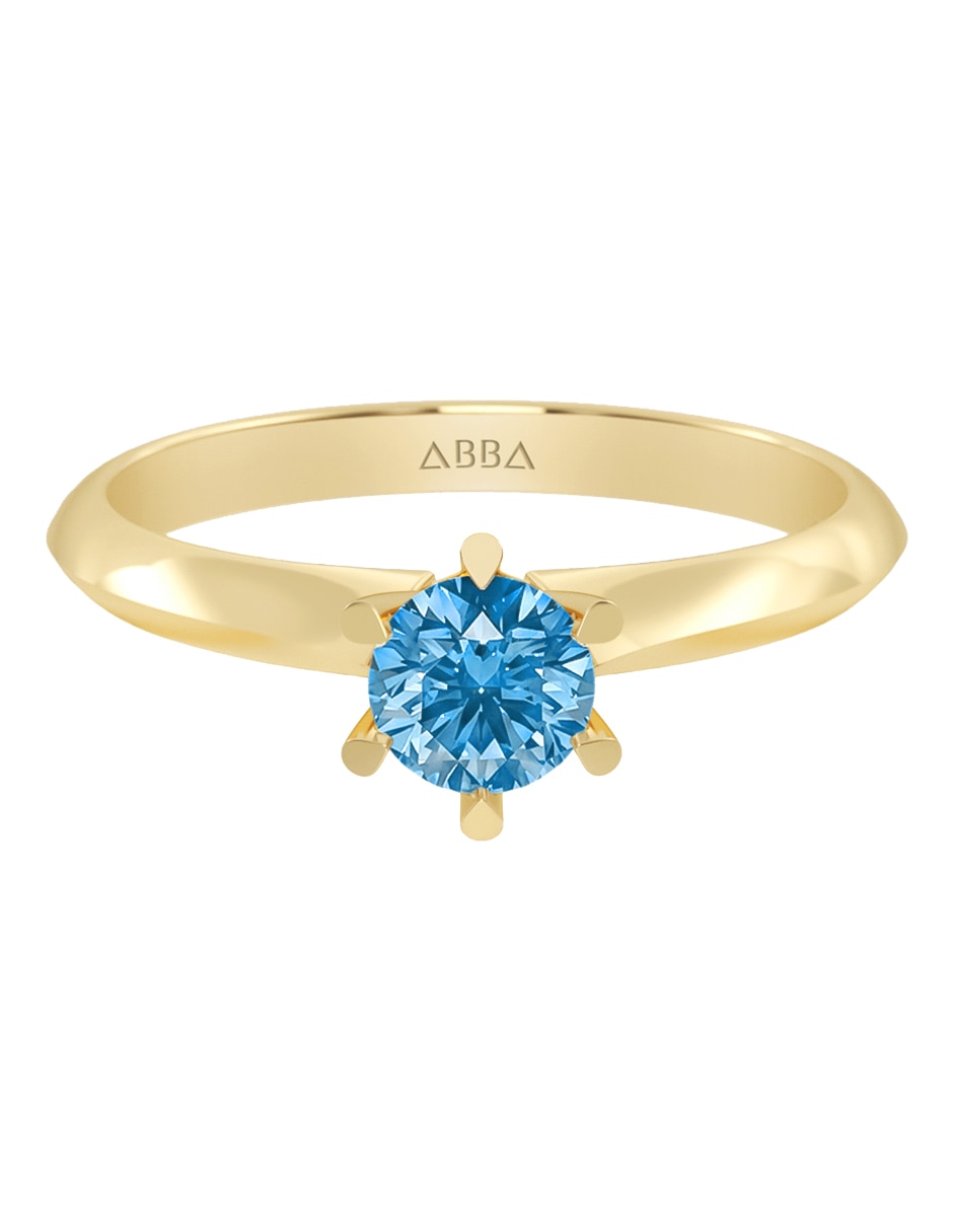 Anillo de compromiso de oro 14 k zirconia Anillo de compromiso de oro 14 k zirconia