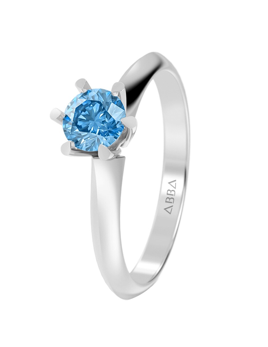 Anillo de compromiso de oro 14 k zirconia 3