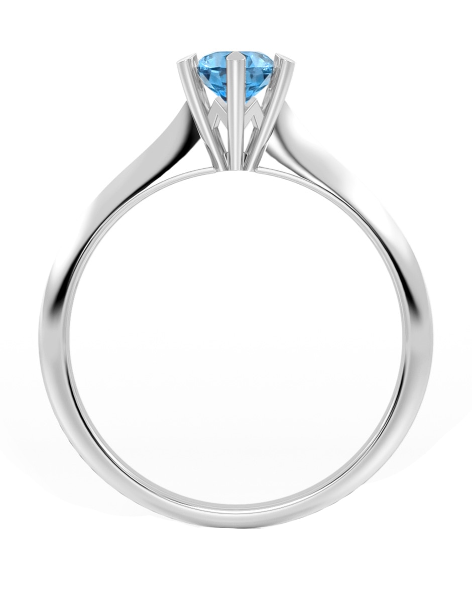 Anillo de compromiso de oro 14 k zirconia 5
