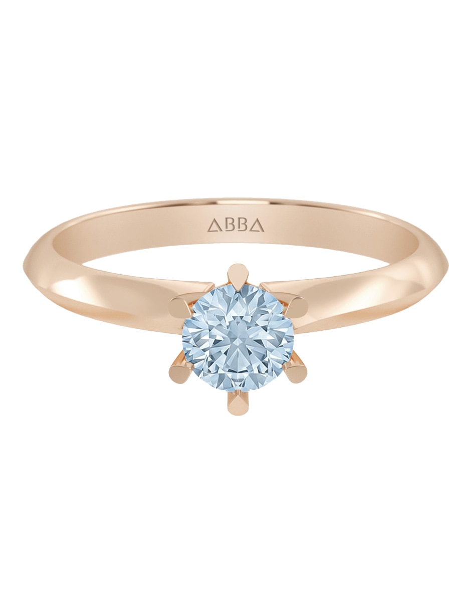 Anillo de compromiso de oro 14 k zirconia 1