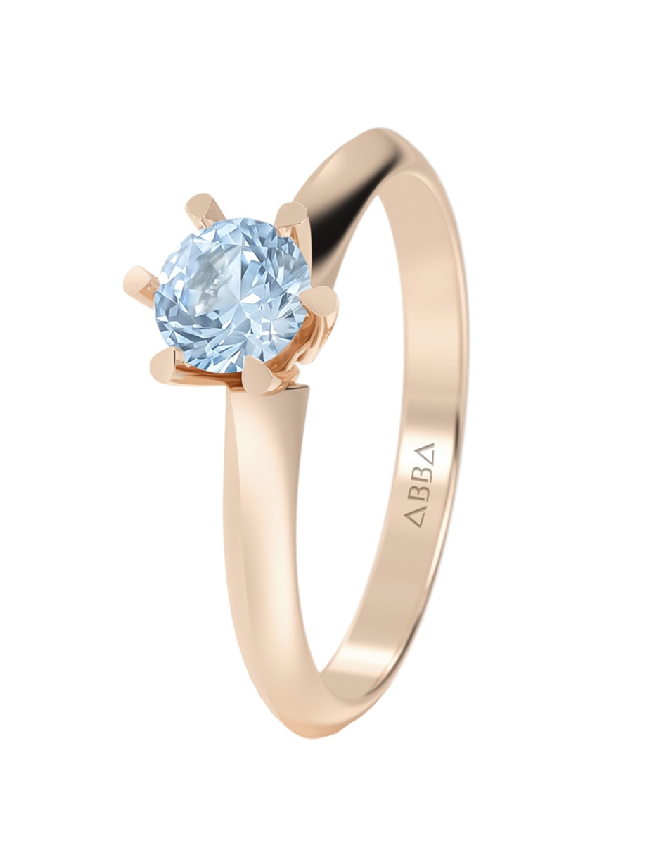 Anillo de compromiso de oro 14 k zirconia 3