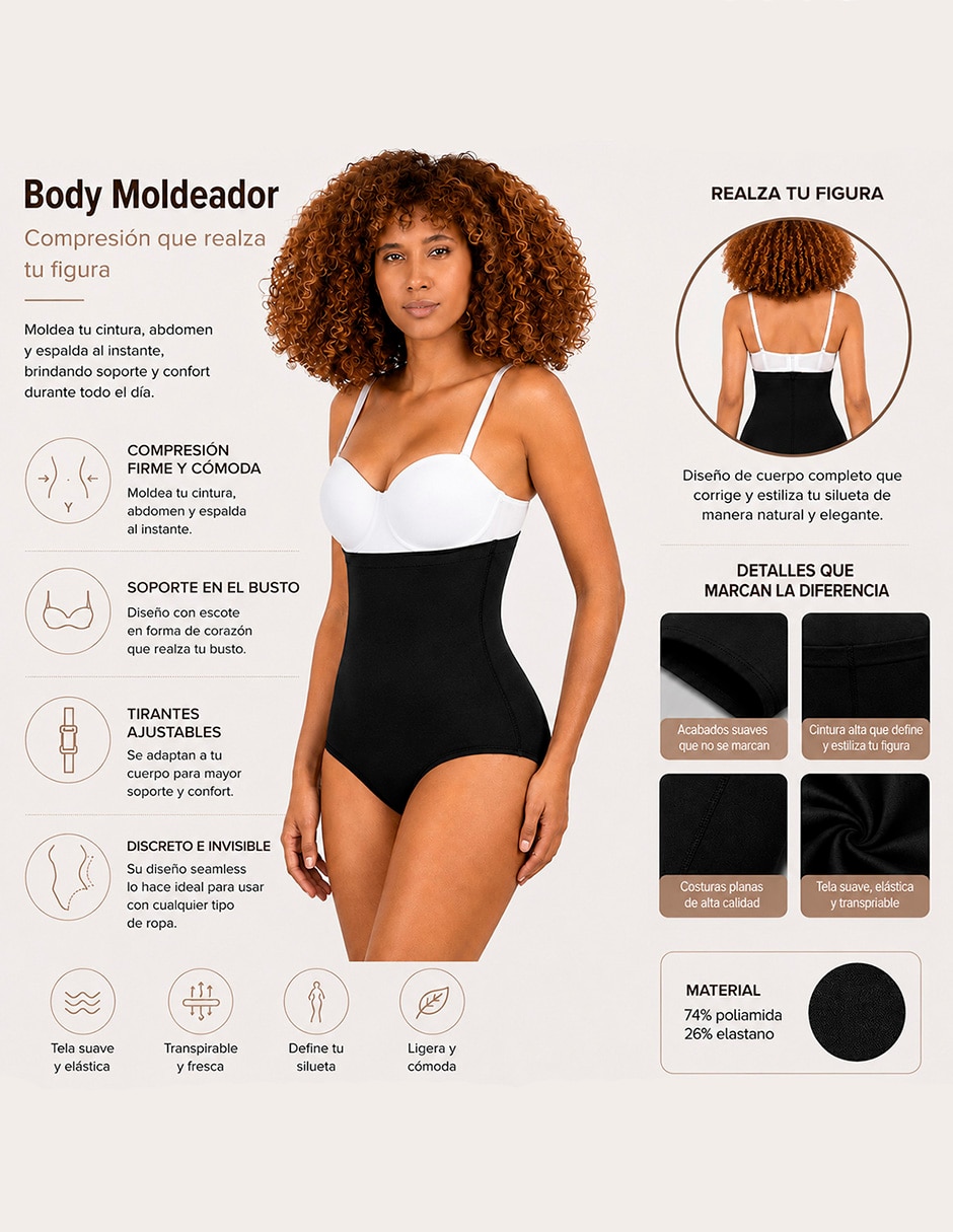 Panty faja tipo panty bellaform con compresión media para mujer