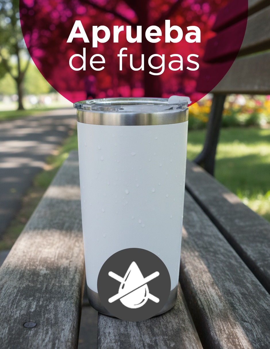 Termo set 25 termos de 20oz giulia blanco con tapa a presión 3