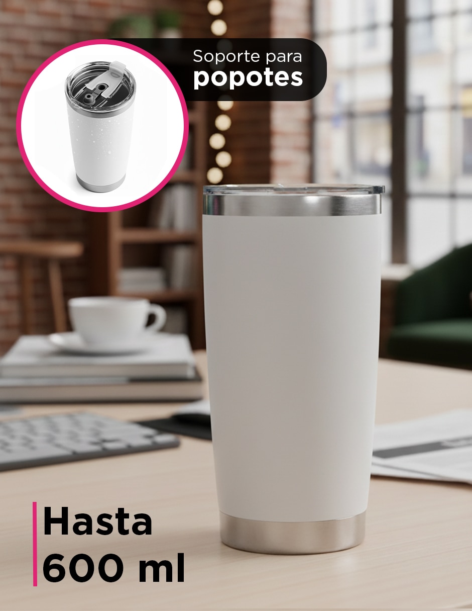 Termo set 25 termos de 20oz giulia blanco con tapa a presión 5