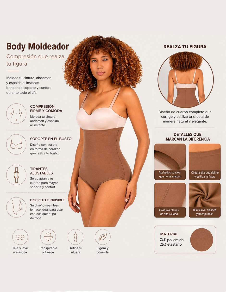 Panty faja tipo panty con compresión media para mujer 5