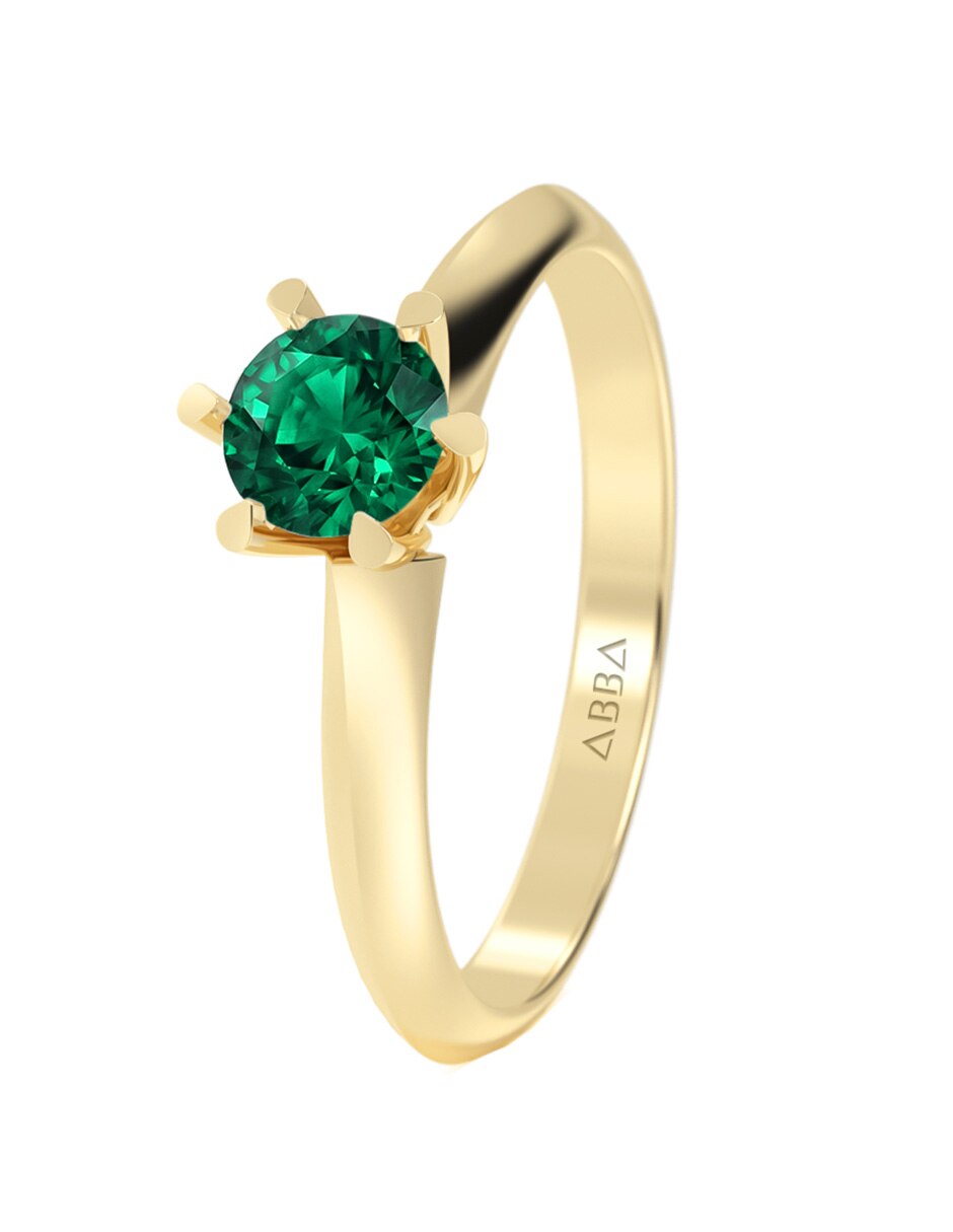 Anillo de compromiso de oro 10 k zirconia 3