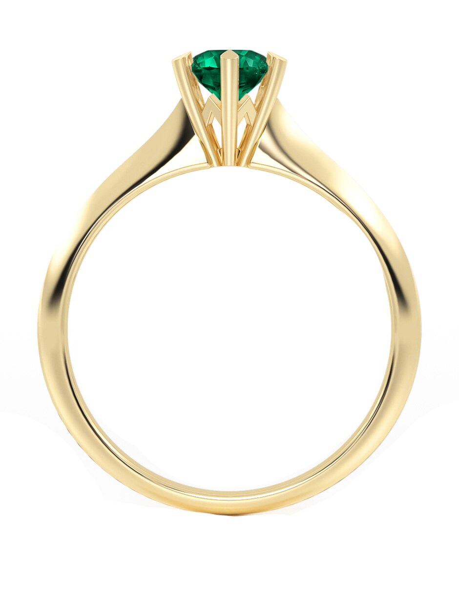 Anillo de compromiso de oro 10 k zirconia 5