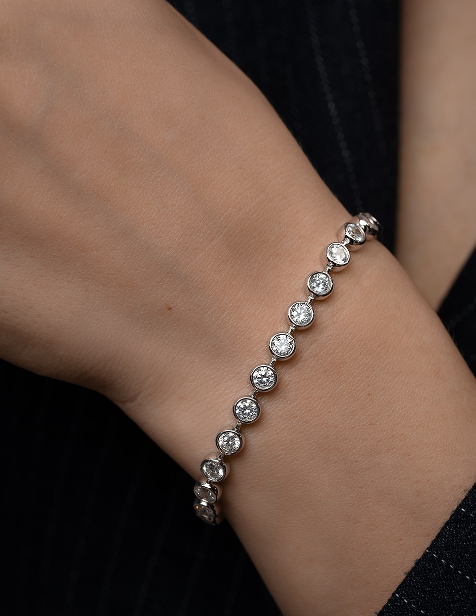 Pulsera de plata con zirconia p 925 3
