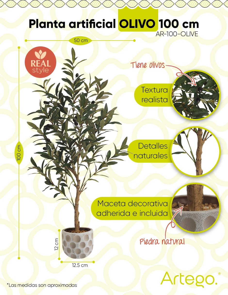Planta olivo artificial olive real style olivo 8