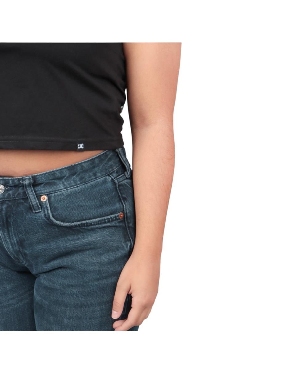 Playera manga corta dc big logo crop cuello redondo para mujer