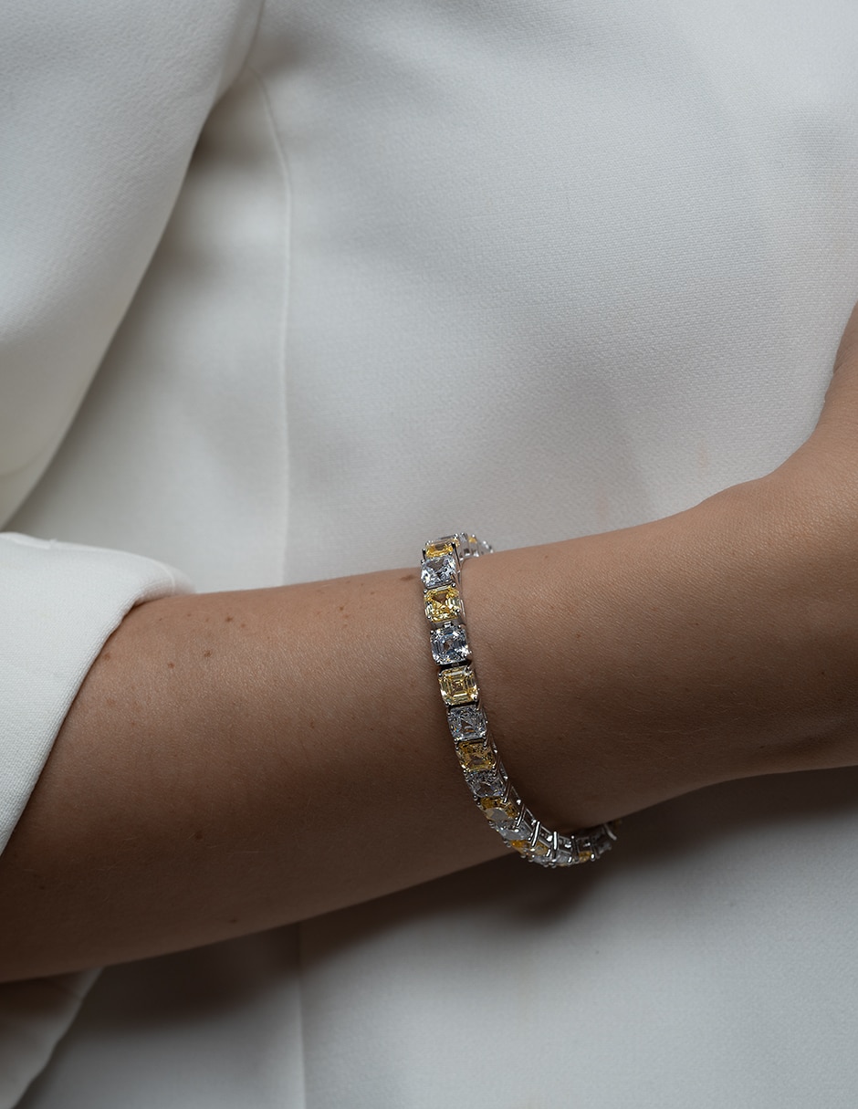 Pulsera de plata con topacio p 925 3