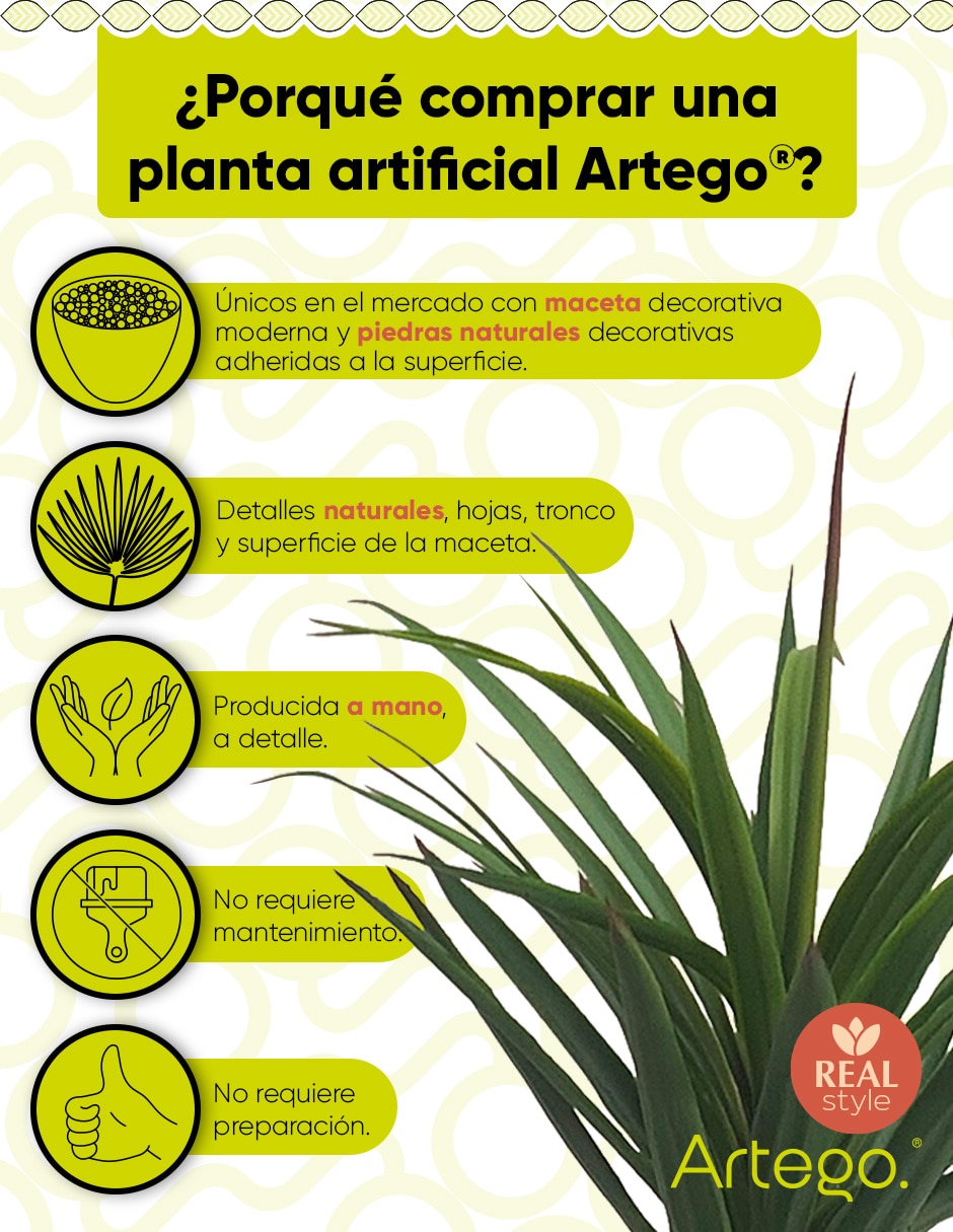 Planta palo de brasil artificial margi real style dracaena palo de brasil 2