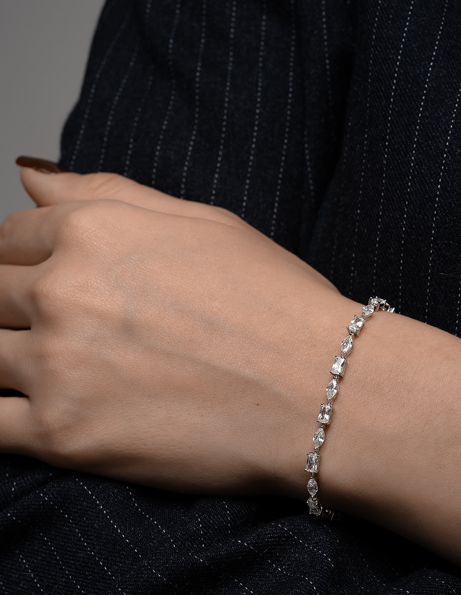 Pulsera de plata con zirconia p 925 3