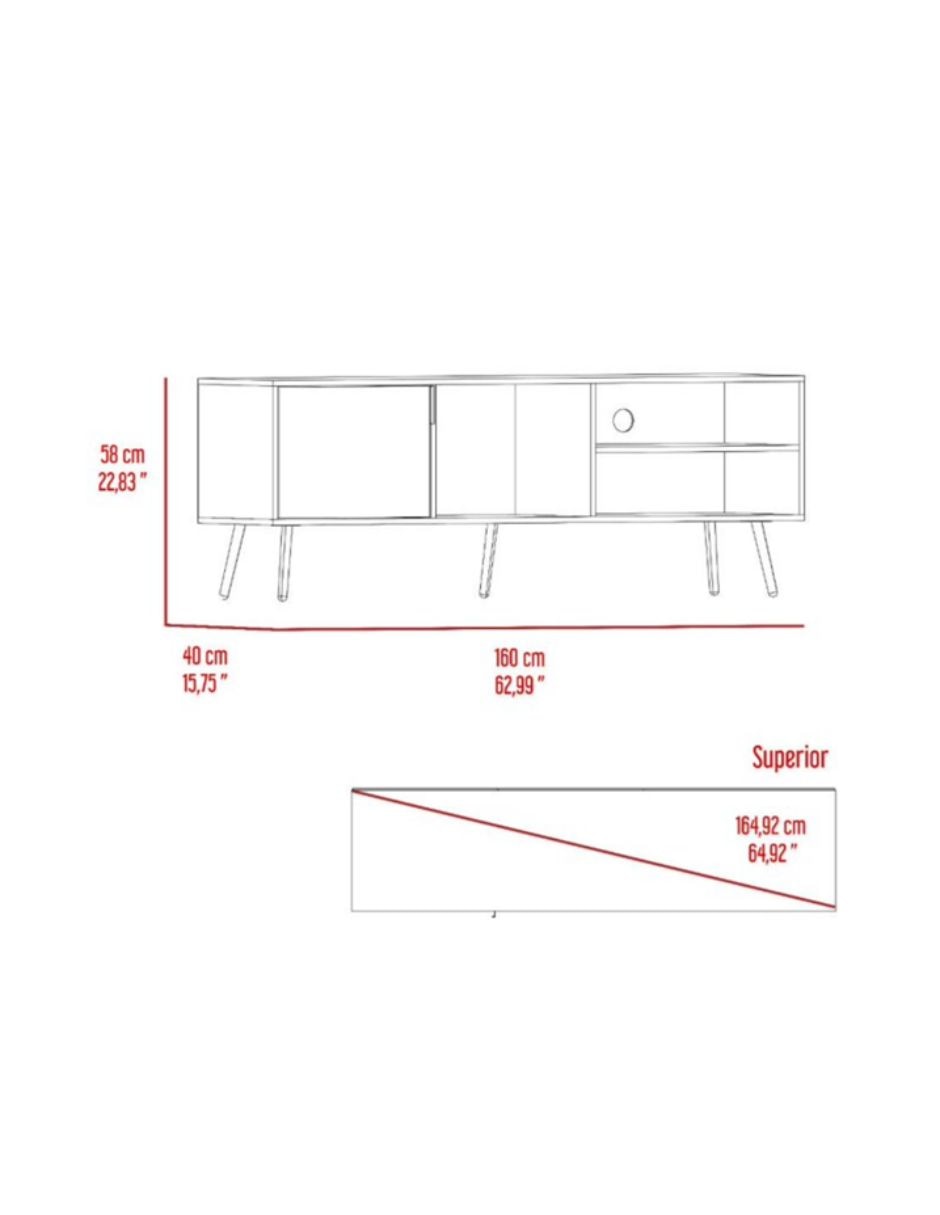Mueble de TV armable de MDF 6