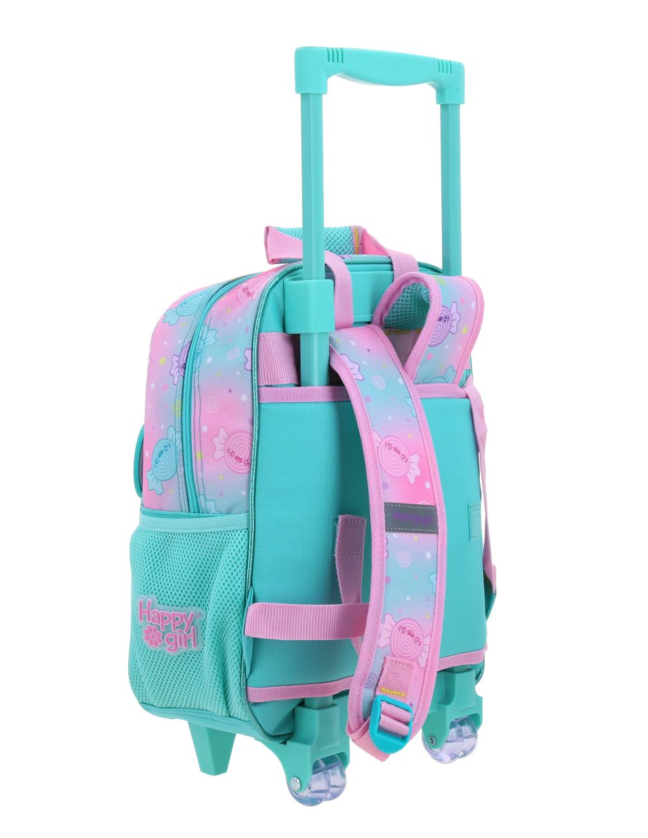 Mochila con ruedas escolar happy girl dolce para niña 2