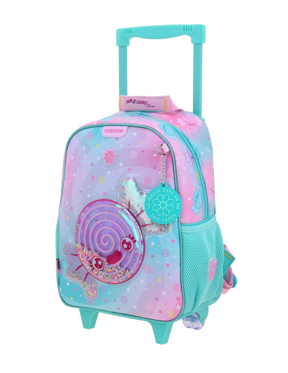 Mochila con ruedas escolar happy girl dolce para niña 9