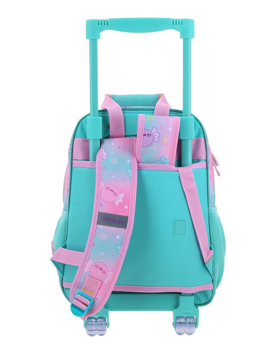 Mochila con ruedas escolar happy girl dolce para niña 7