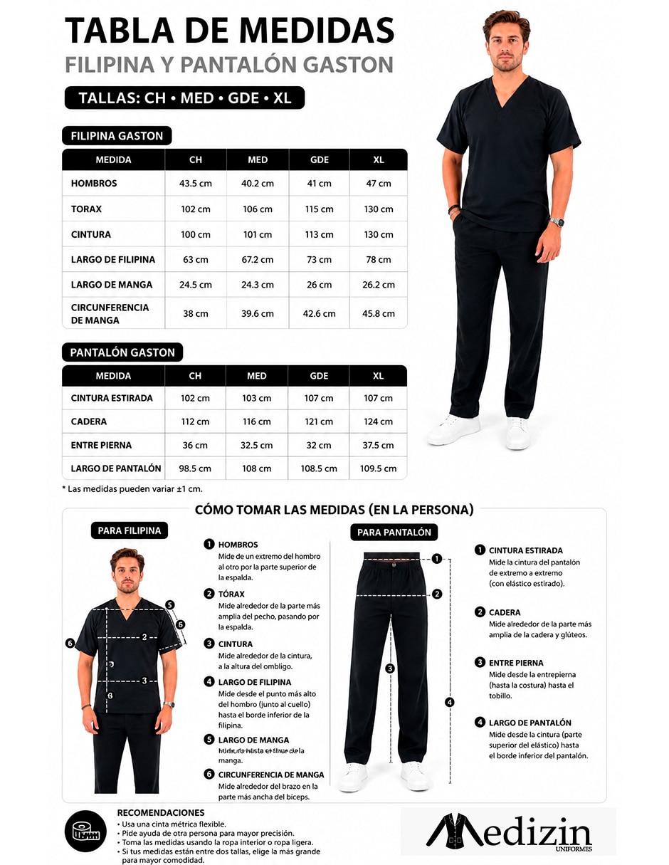 Pijama quirúrgica estilo relajado para hombre 3