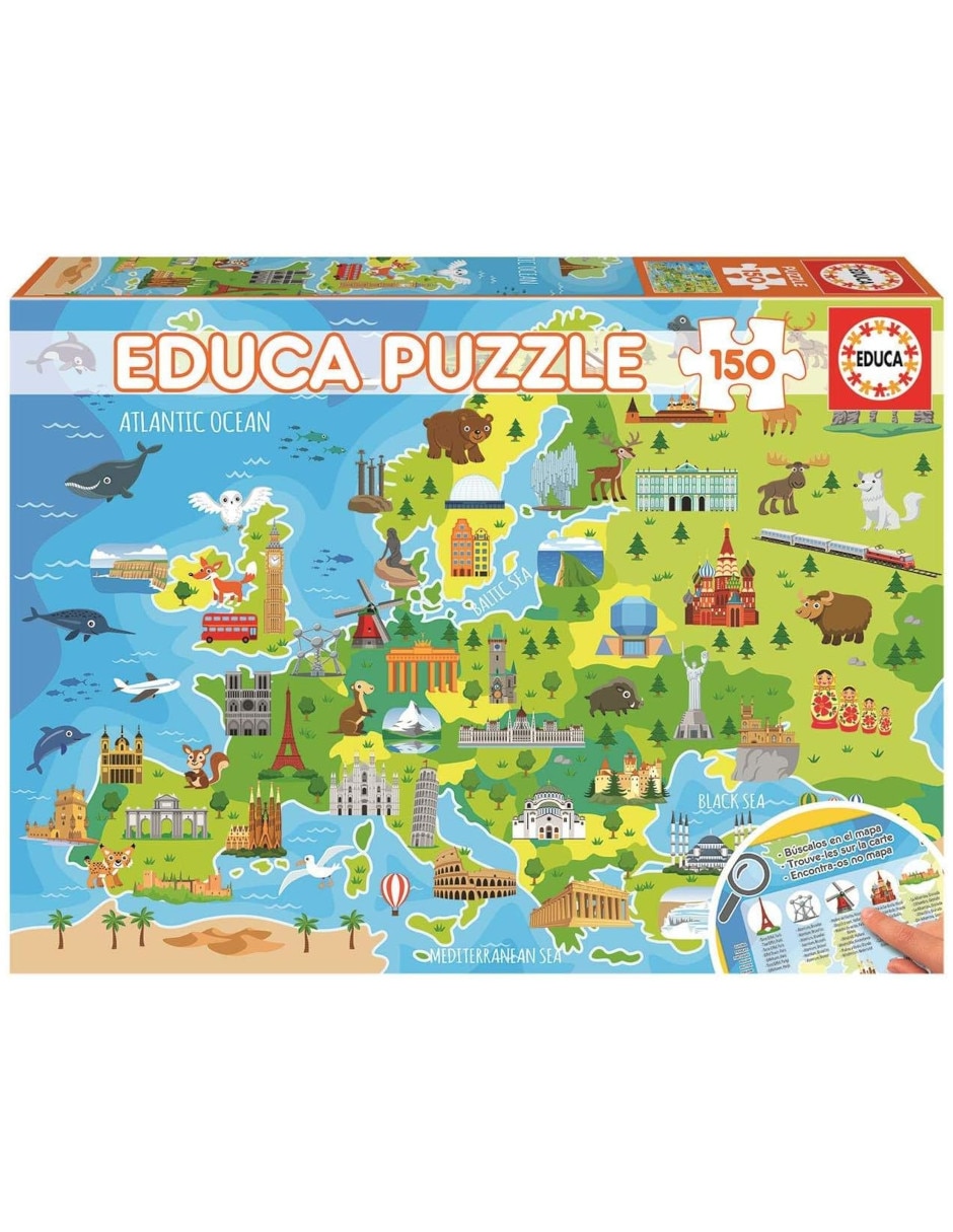 Rompecabezas mapa de europa mapa de europa 150 piezas Rompecabezas mapa de europa mapa de europa 150 piezas