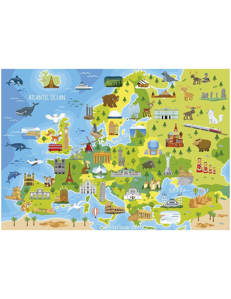 Rompecabezas mapa de europa mapa de europa 150 piezas 2