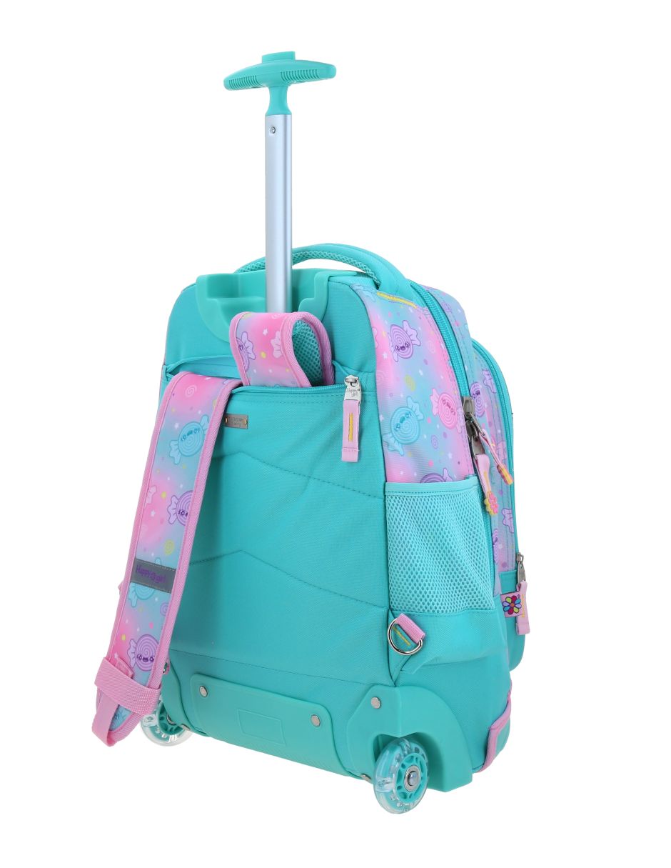 Mochila con ruedas escolar happy girl dolce para niña 4