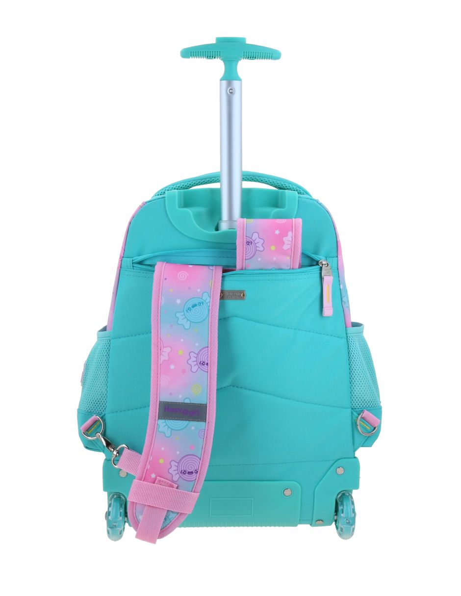 Mochila con ruedas escolar happy girl dolce para niña 2