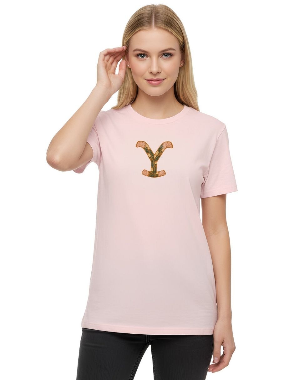 Playera manga corta montana flowers cuello redondo para mujer 1