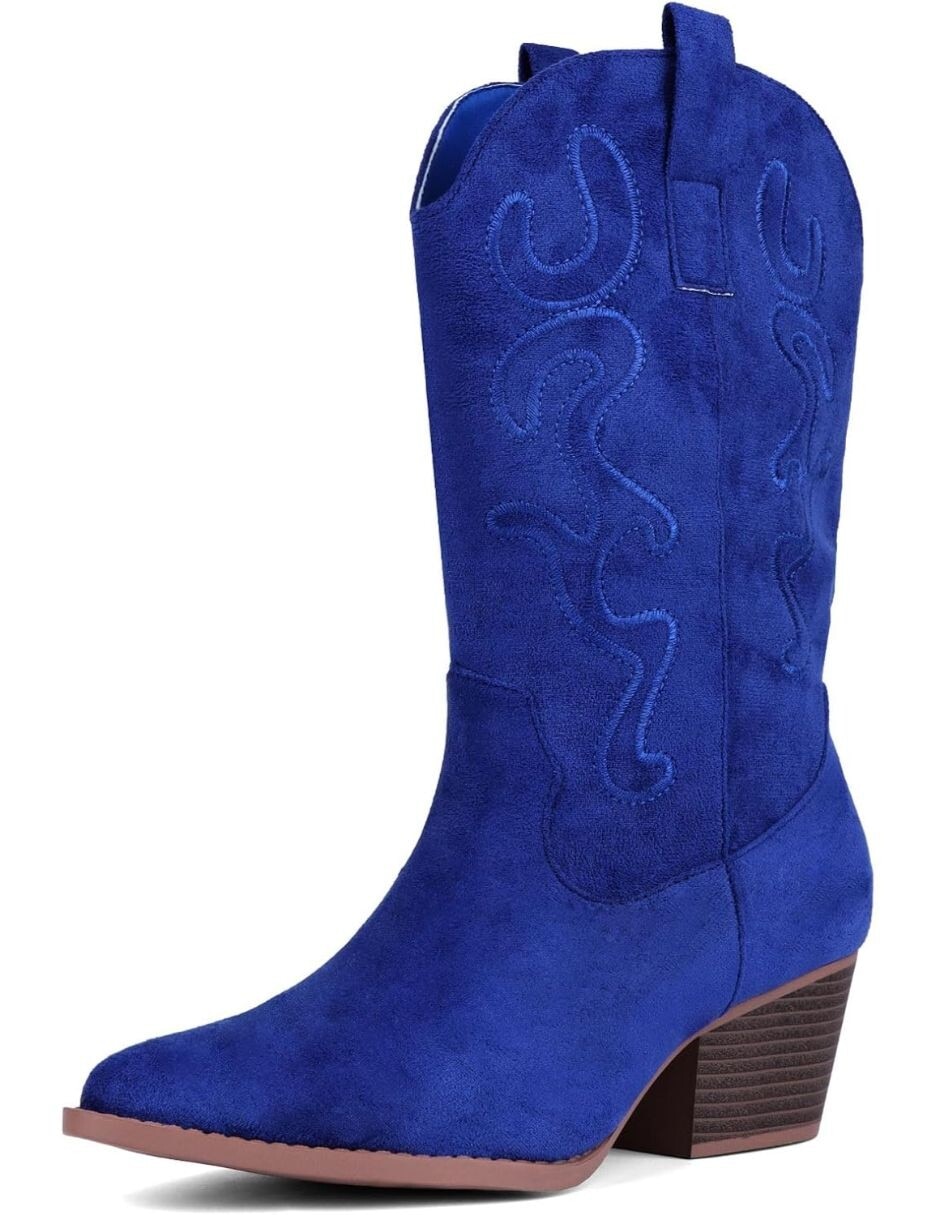 Bota cowboy arriba del tobillo para mujer