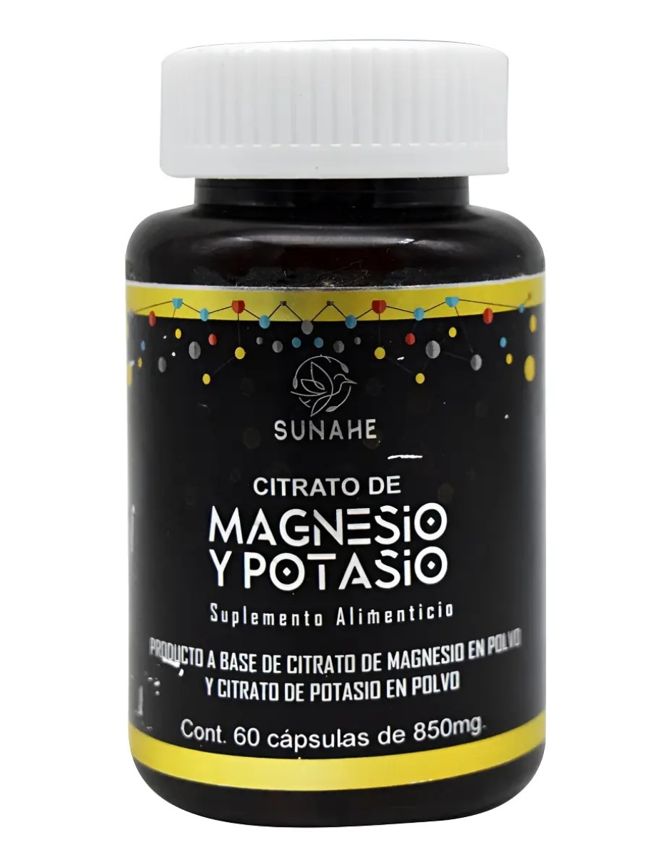 Citrato de magnesio citrato de magnesio y potasio 60 capsulas y potasio 1