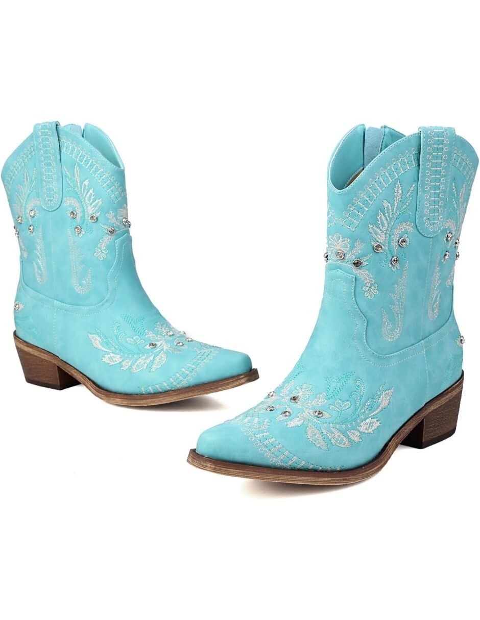 Bota cowboy arriba del tobillo para mujer 2