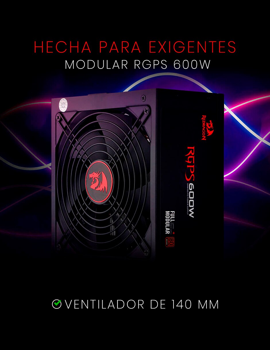 Fuente de poder gc-ps003 600 w 6