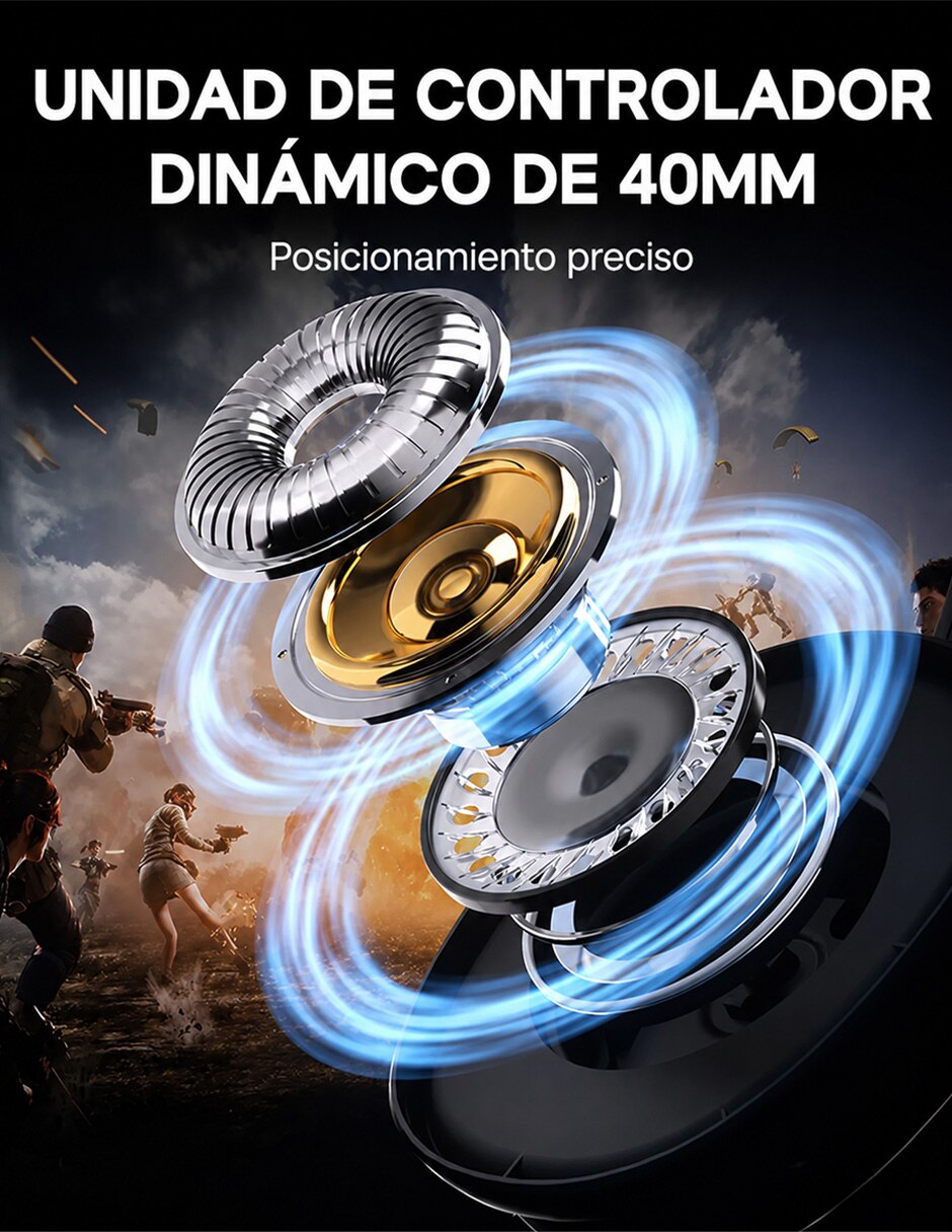 Audífonos gamer alámbrica e inalámbrica g7 5
