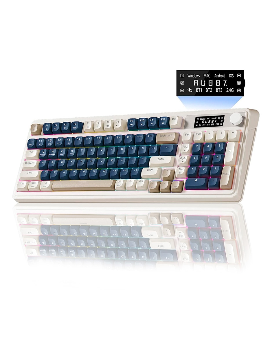 Teclado gamer alámbrica e inalámbrica qwert español con interruptor membrana cúpula de goma s99 pro