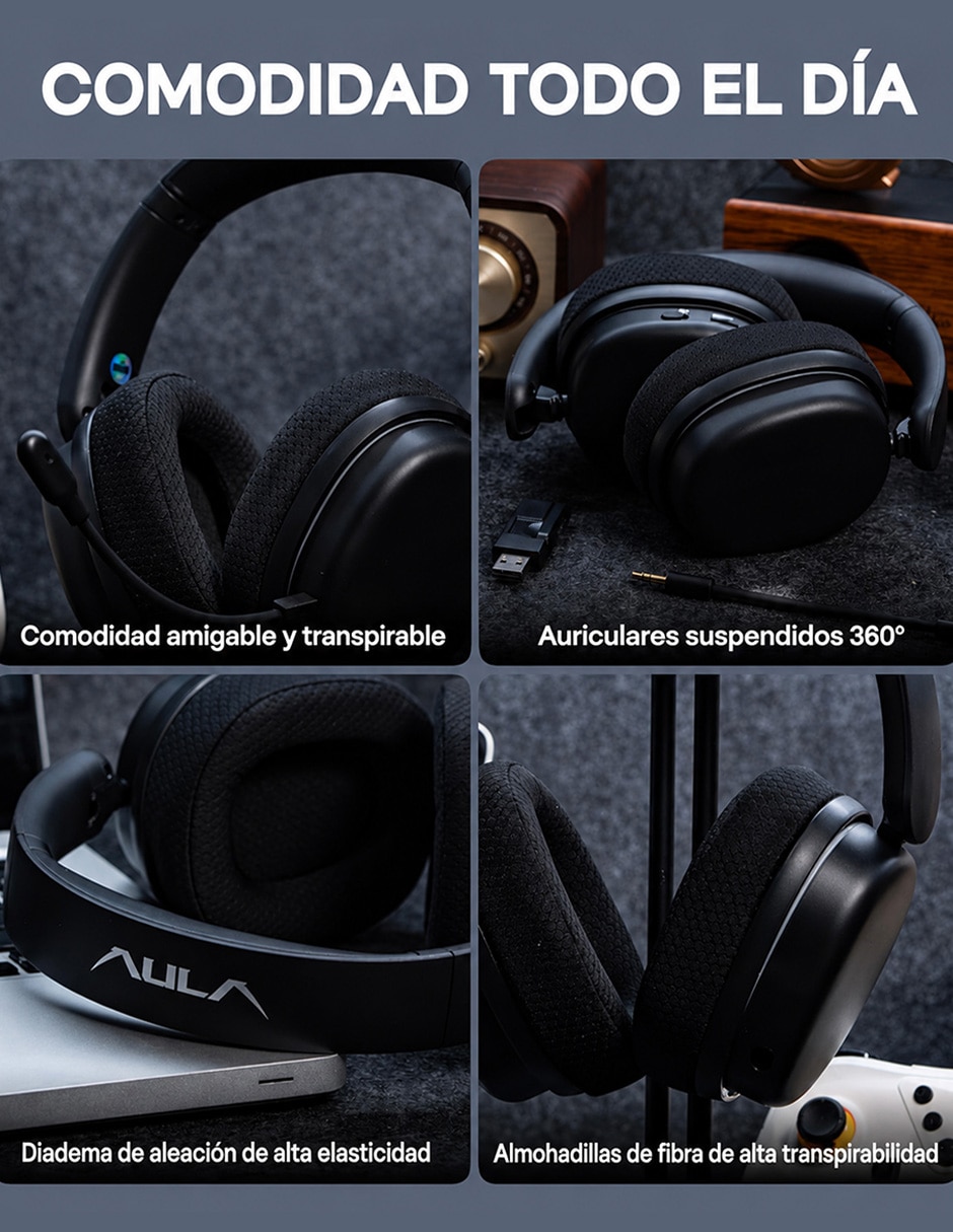 Audífonos gamer alámbrica e inalámbrica g7 pro 7