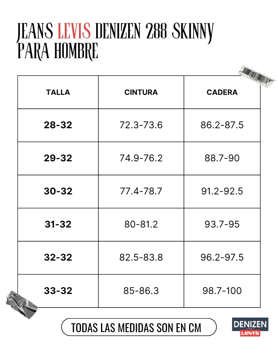 Jeans skinny skinny denizen para hombre