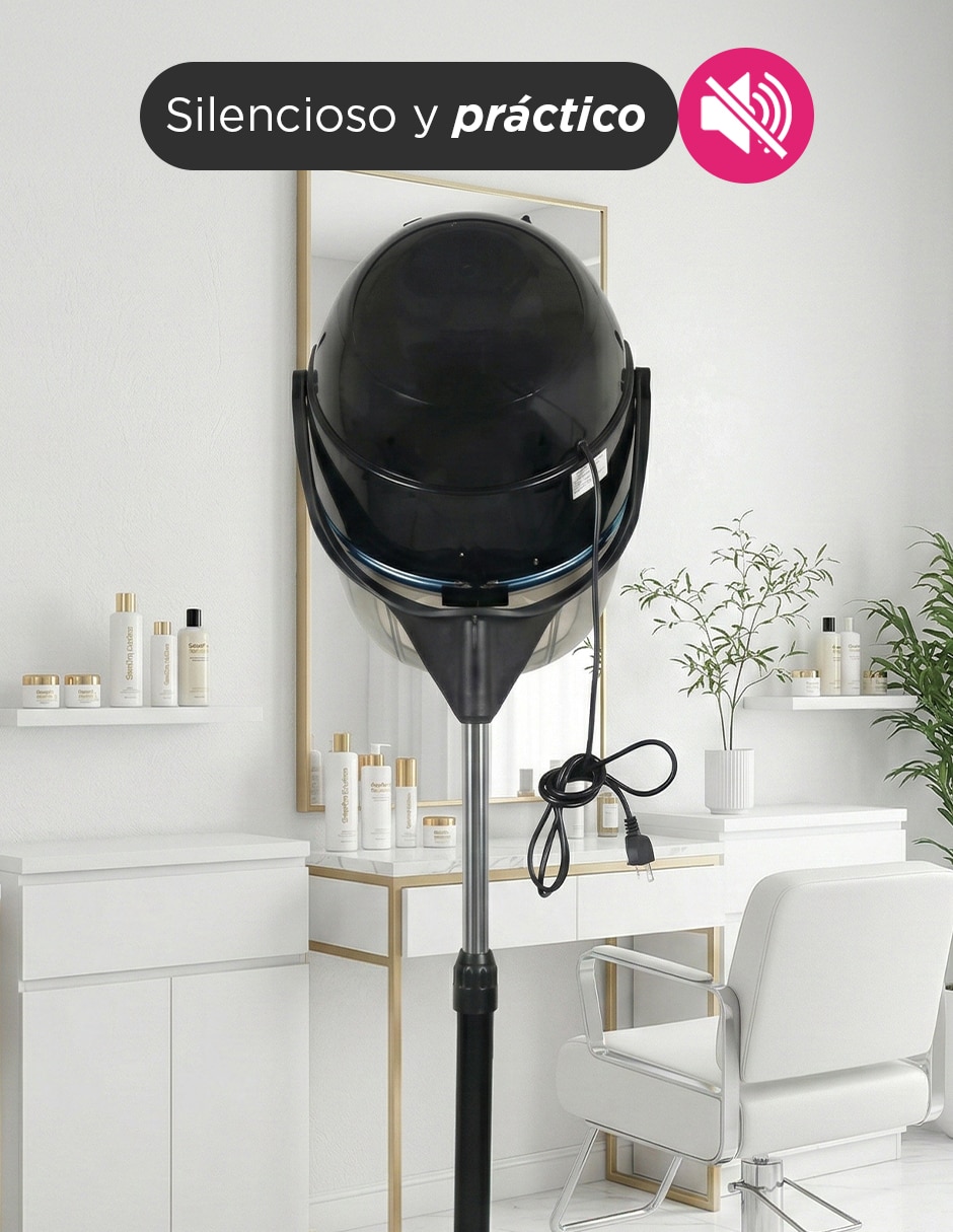 Secadora de cabello vaporizador capilar secadora de pelo kiyomi negro 6