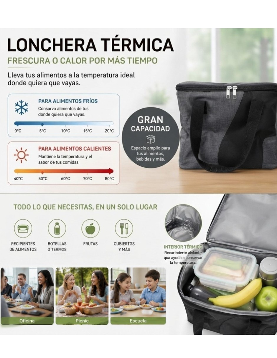 Lonchera para hombre y mujer capacidad 13 litros 5