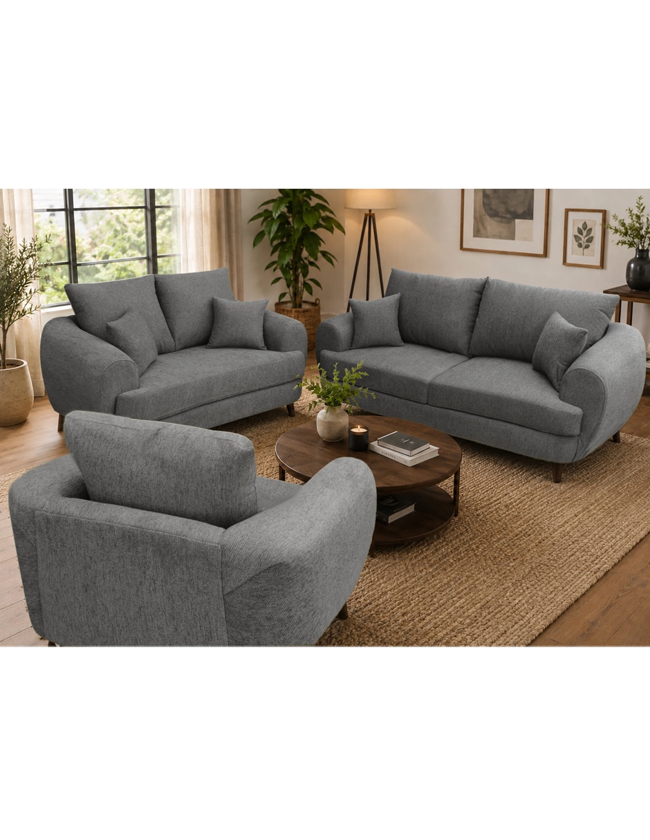 SILLÓN MACAROON *CE* TELA, GRIS