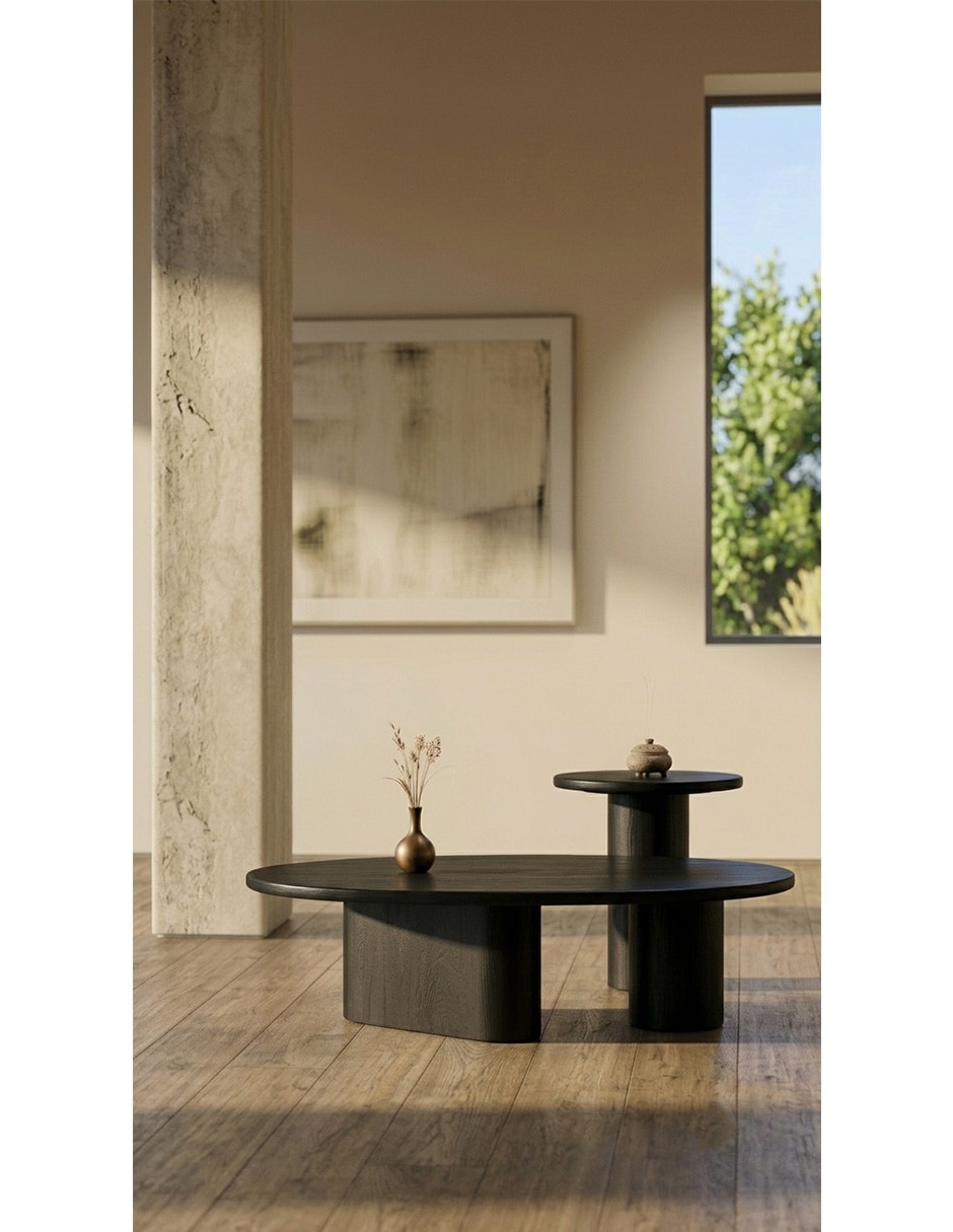 Mesa de centro Organic de encino natural 15
