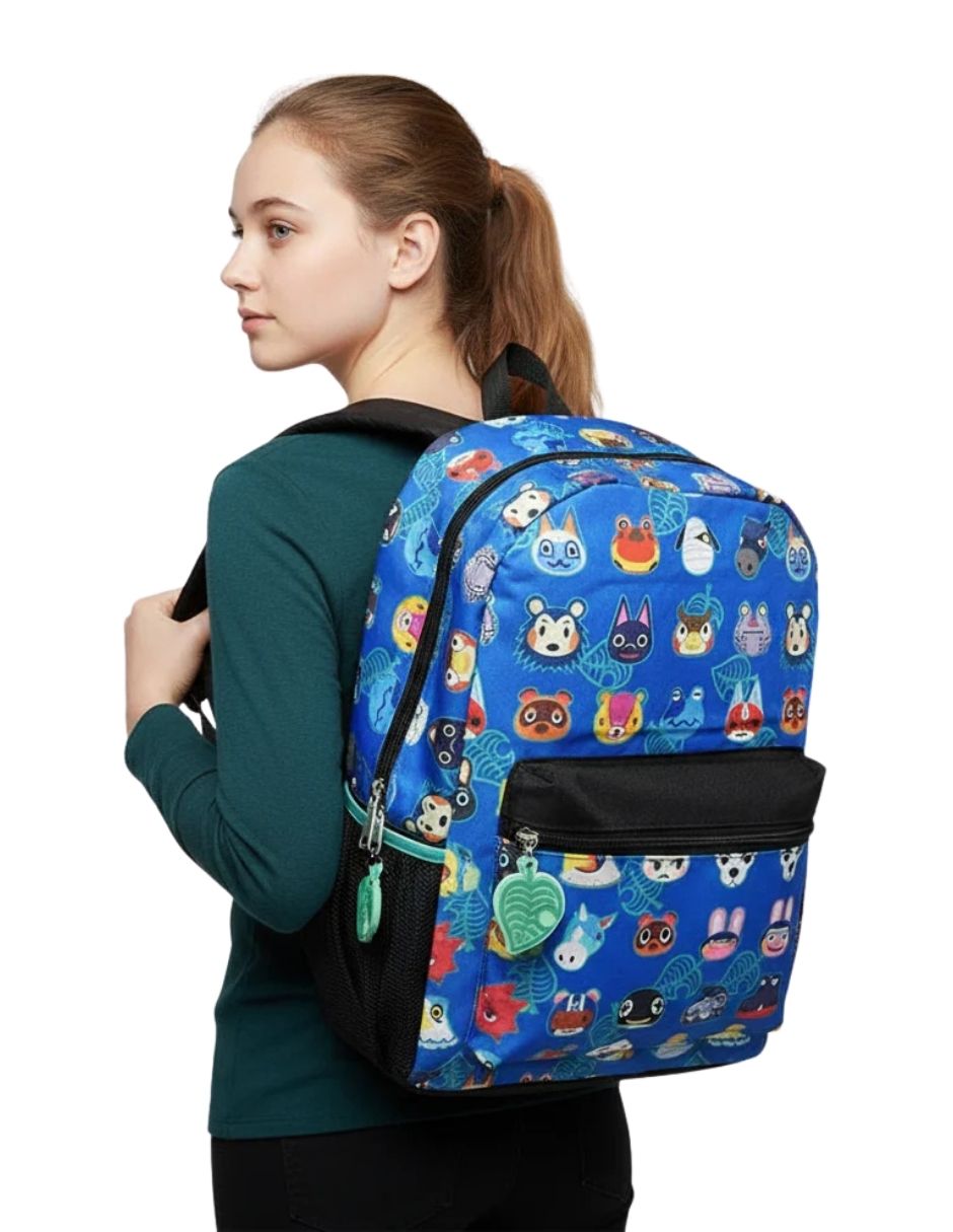 Mochila escolar animal crossing animal crossing mochila azul unisex 2