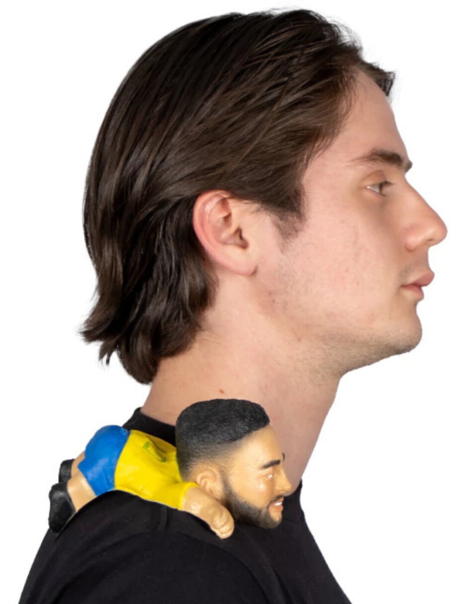 Shoulder buddy para disfraz de futbolista brasileño Neymar 4