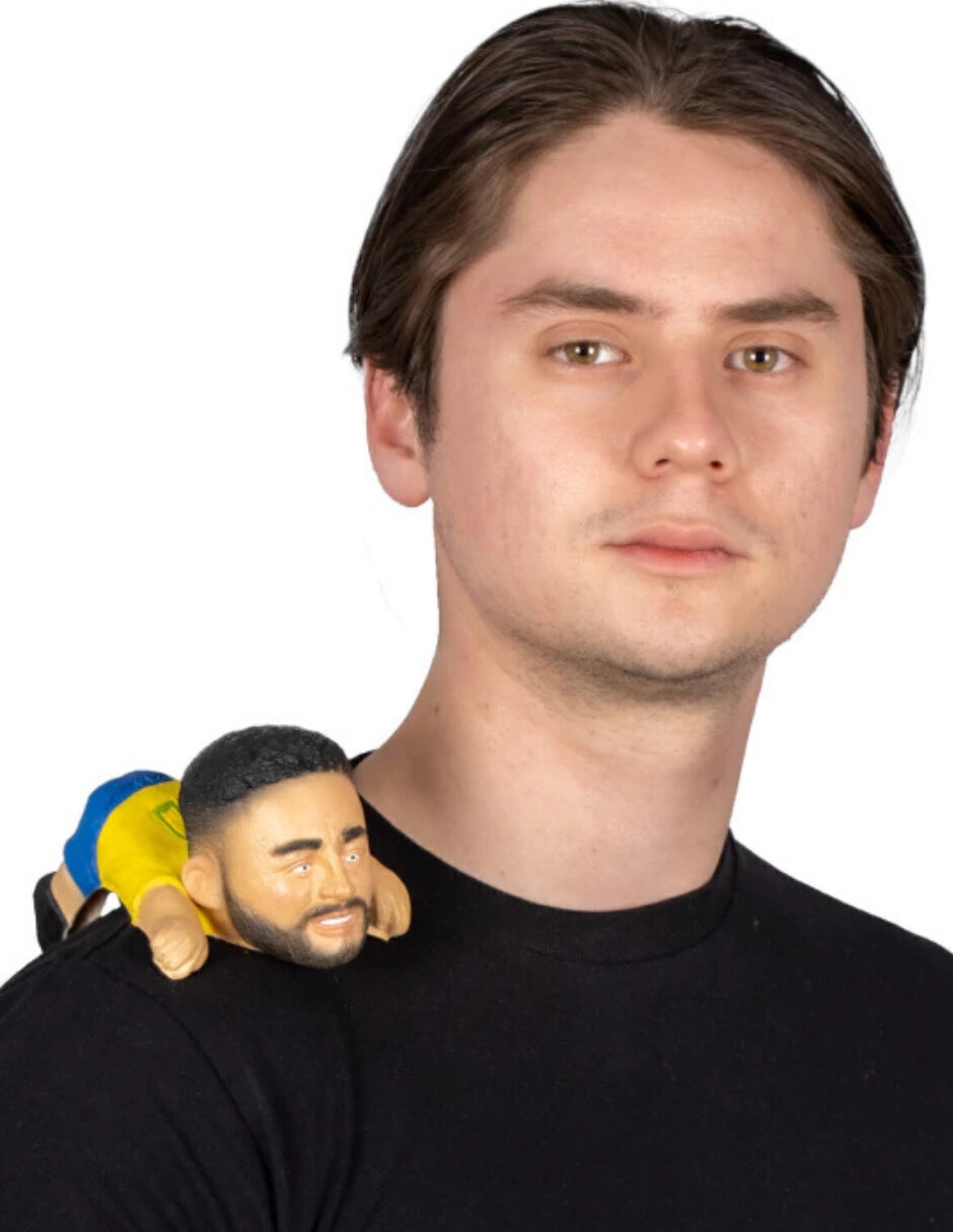 Shoulder buddy para disfraz de futbolista brasileño Neymar 2