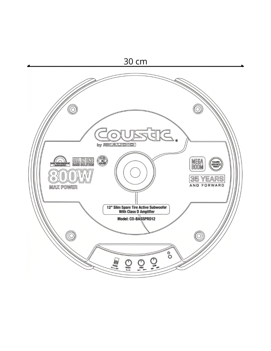 Subwoofer CO-BASSPRO12 9