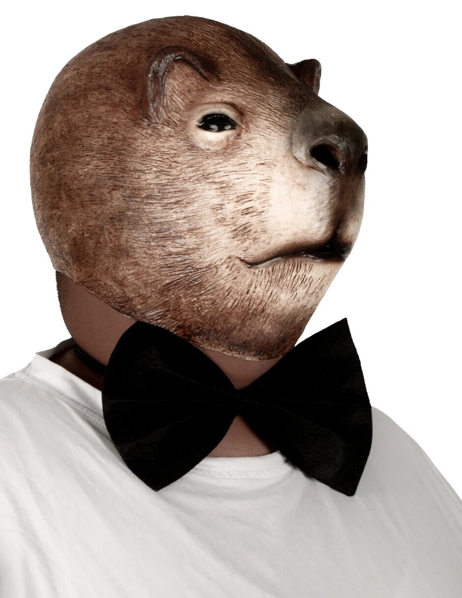 Máscara para disfraz de novio capibara elegante diseños originales 7