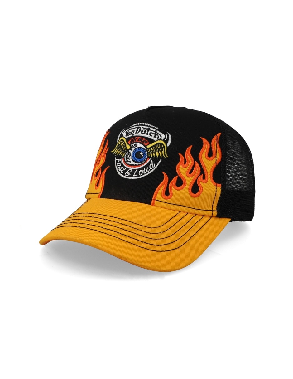 Gorra visera curva snapback Von Dutch Flames Trucker Negro Unitalla para adulto Gorra visera curva snapback Von Dutch Flames Trucker Negro Unitalla para adulto