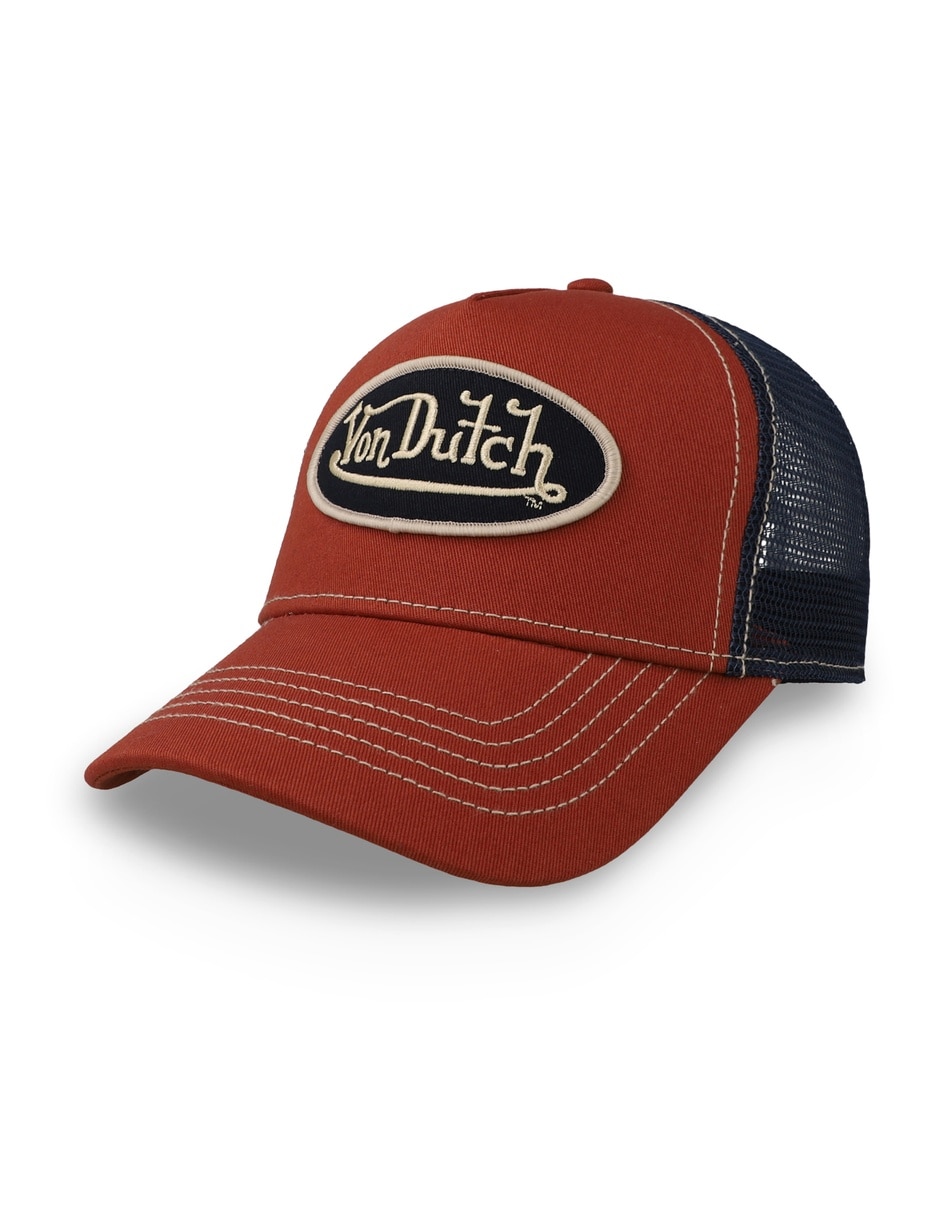 Gorra visera curva snapback Von Dutch Staple Trucker Caoba Unitalla para adulto