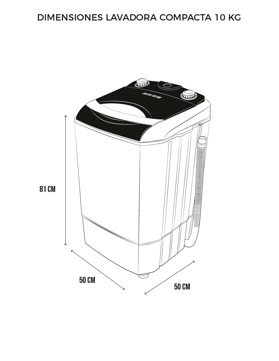 Lavadora portátil Disa Homem manual carga superior LAVCOM-01