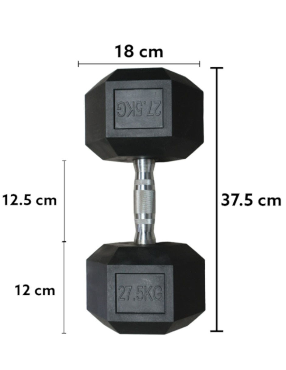 Set mancuernas de peso fijo 27.5 kg 2 piezas 4