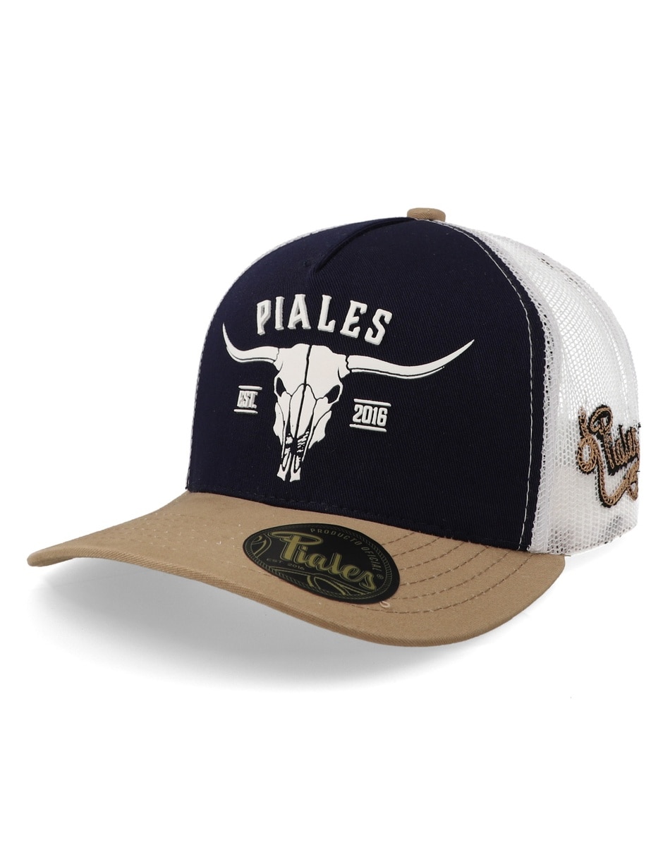 Gorra visera curva snapback Piales Longhorn Marino/Beige Unitalla para adulto