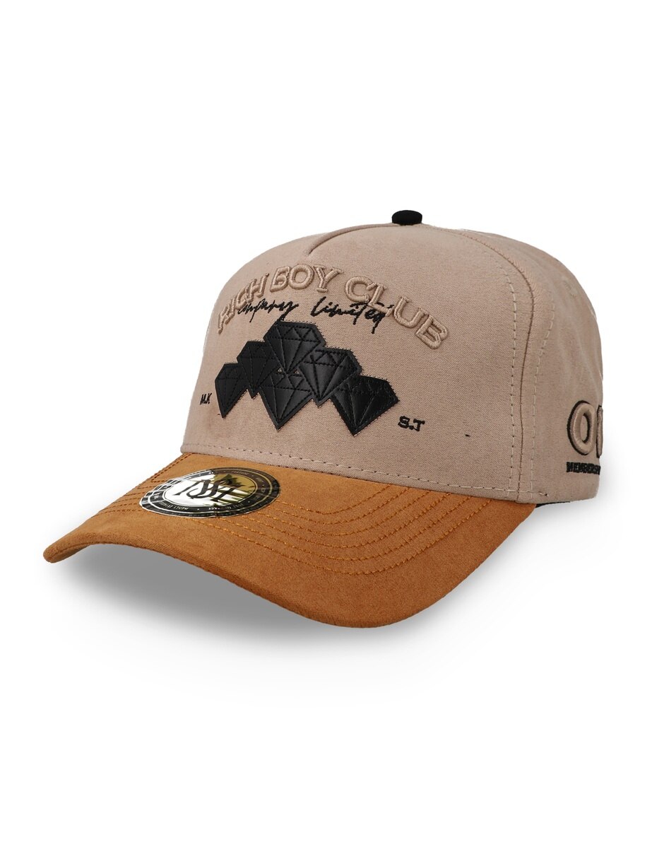 Gorra visera curva snapback Mr. Kash Rich Boy Club Caqui/Café Unitalla para adulto